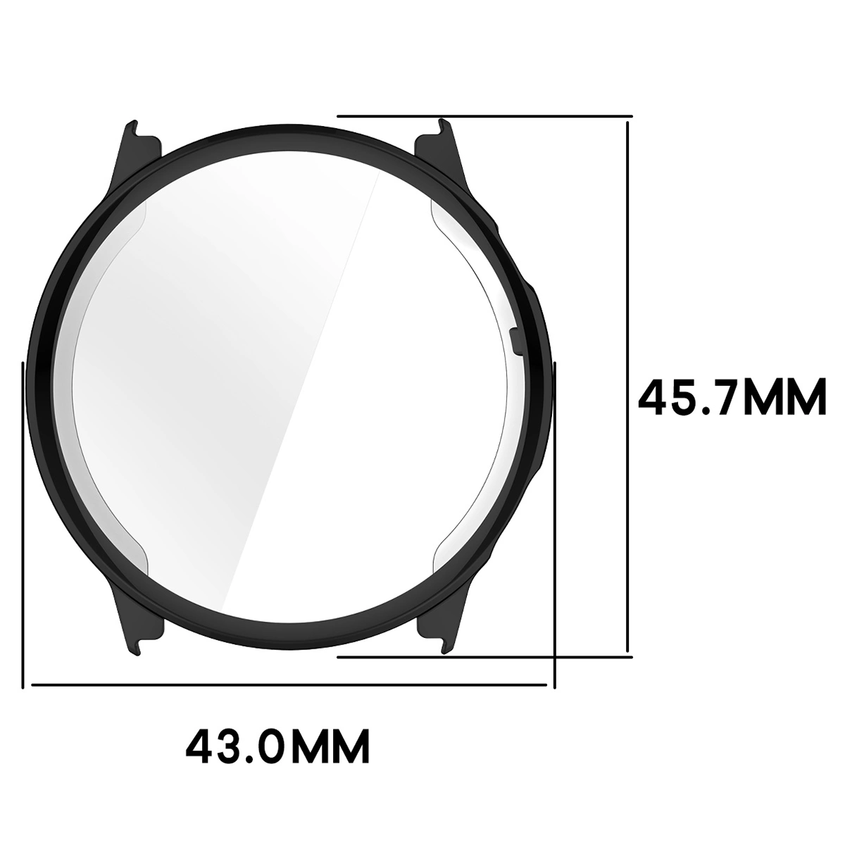 Wymiary obudowy Bizon Case Watch Felipe dla Garmin Venu 4 41 mm